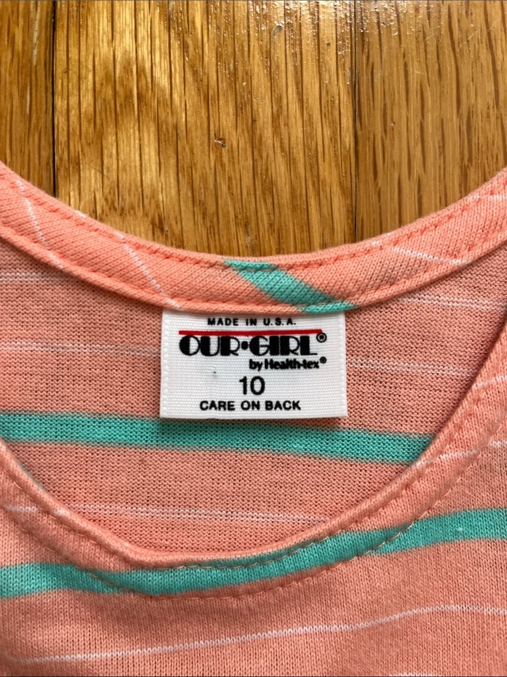 Vintage 80s Girls Size 10 Drop Waist Striped Summer Tank Play Dress Sundress